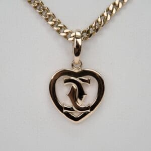 Cartier 18k Rose Gold Cartier 2C Heart Charm Pendant