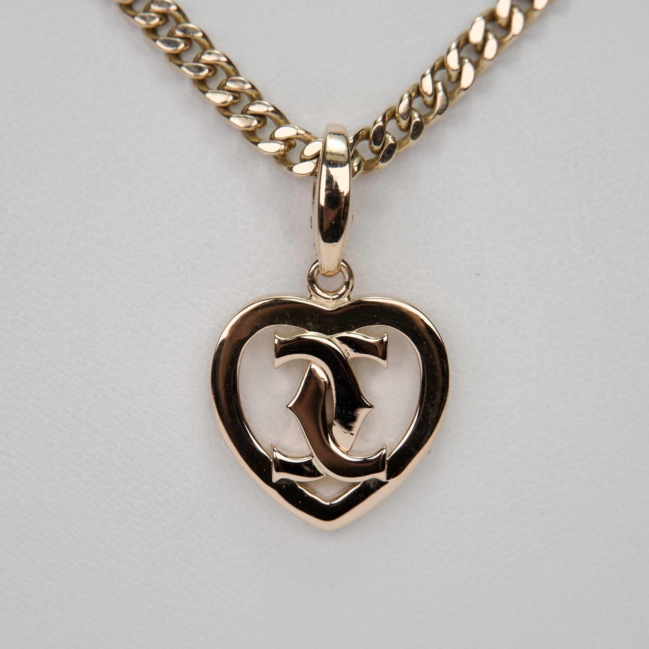 Cartier 18k Rose Gold Cartier 2C Heart Charm Pendant