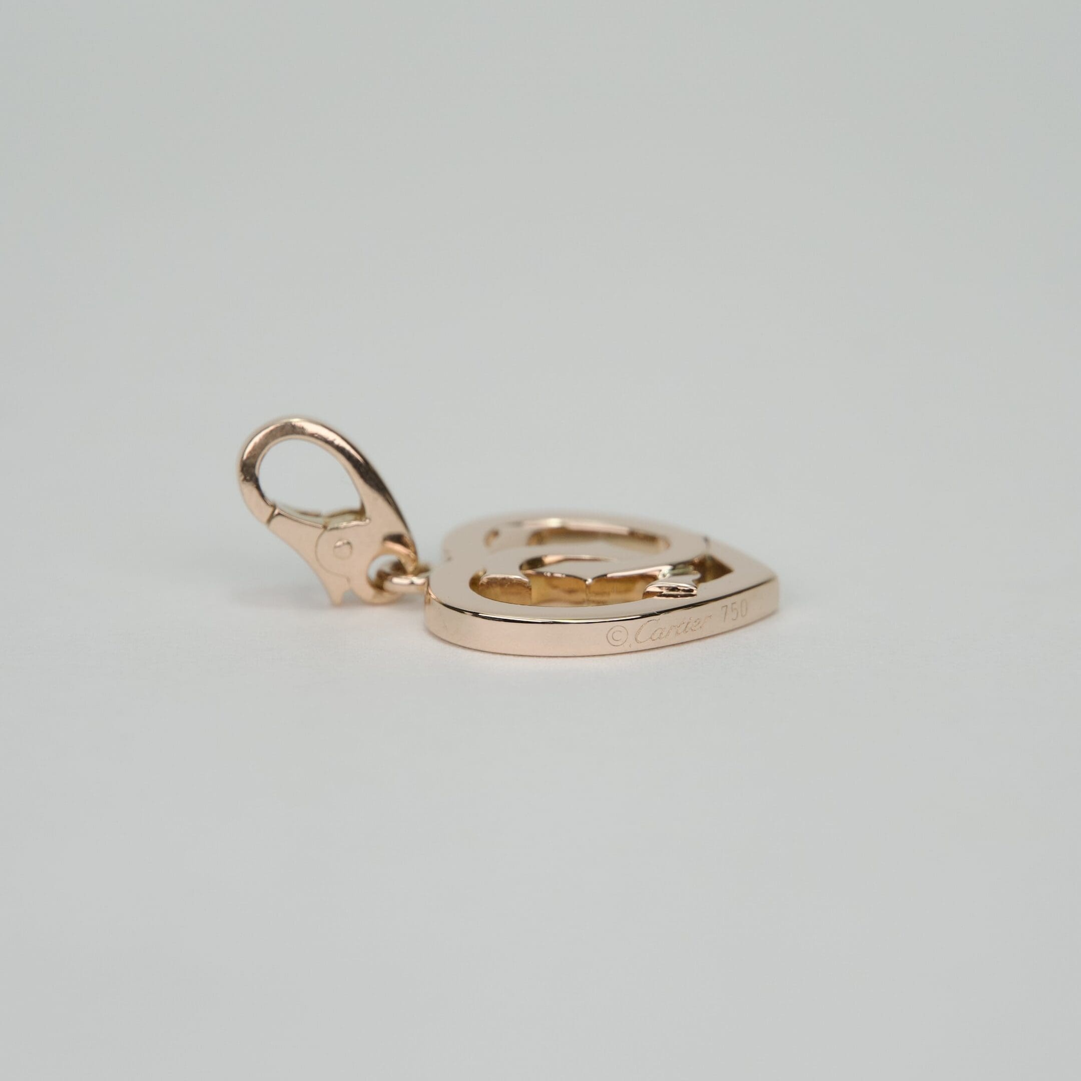 Cartier 18k Rose Gold Cartier 2C Heart Charm Pendant - Image 6