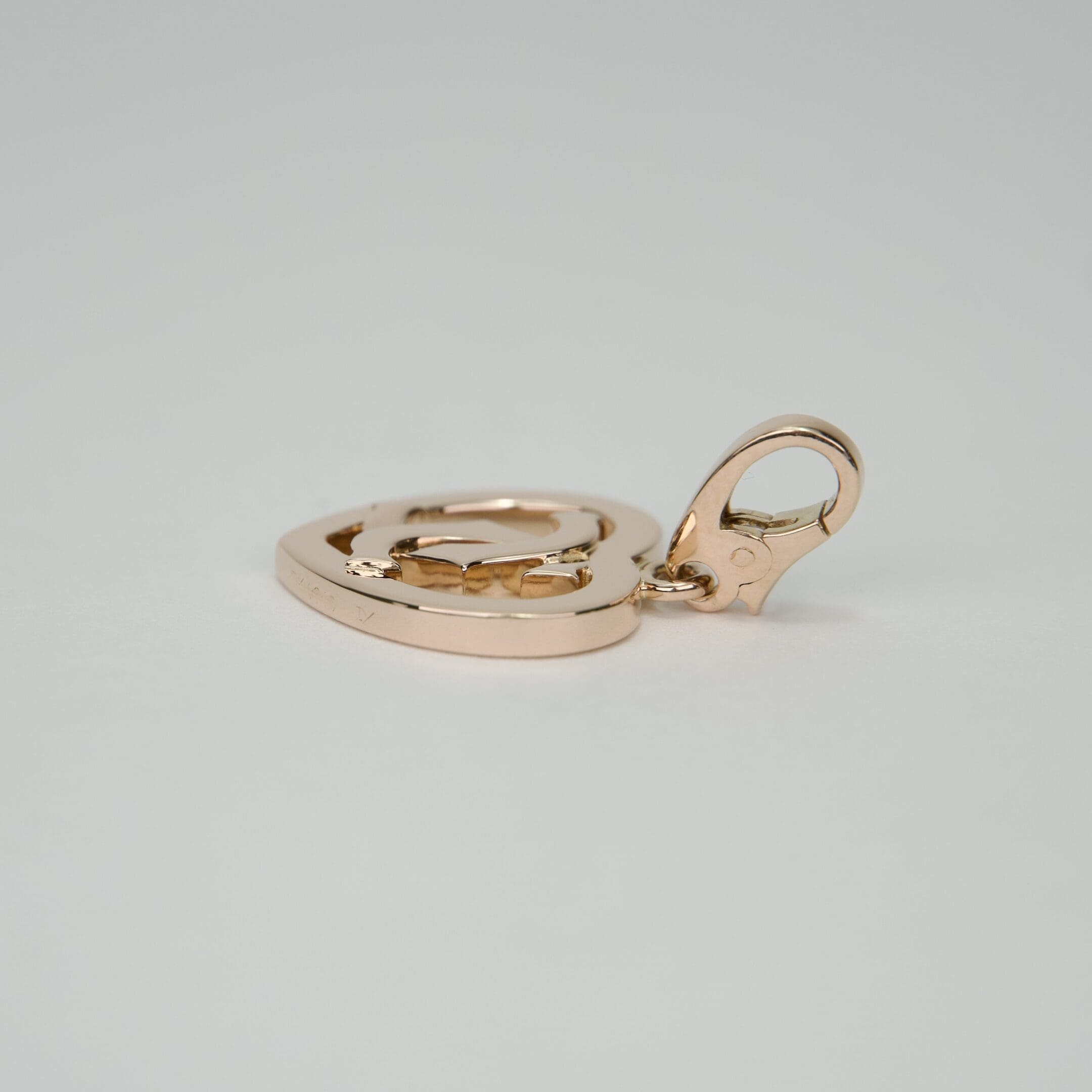 Cartier 18k Rose Gold Cartier 2C Heart Charm Pendant - Image 7