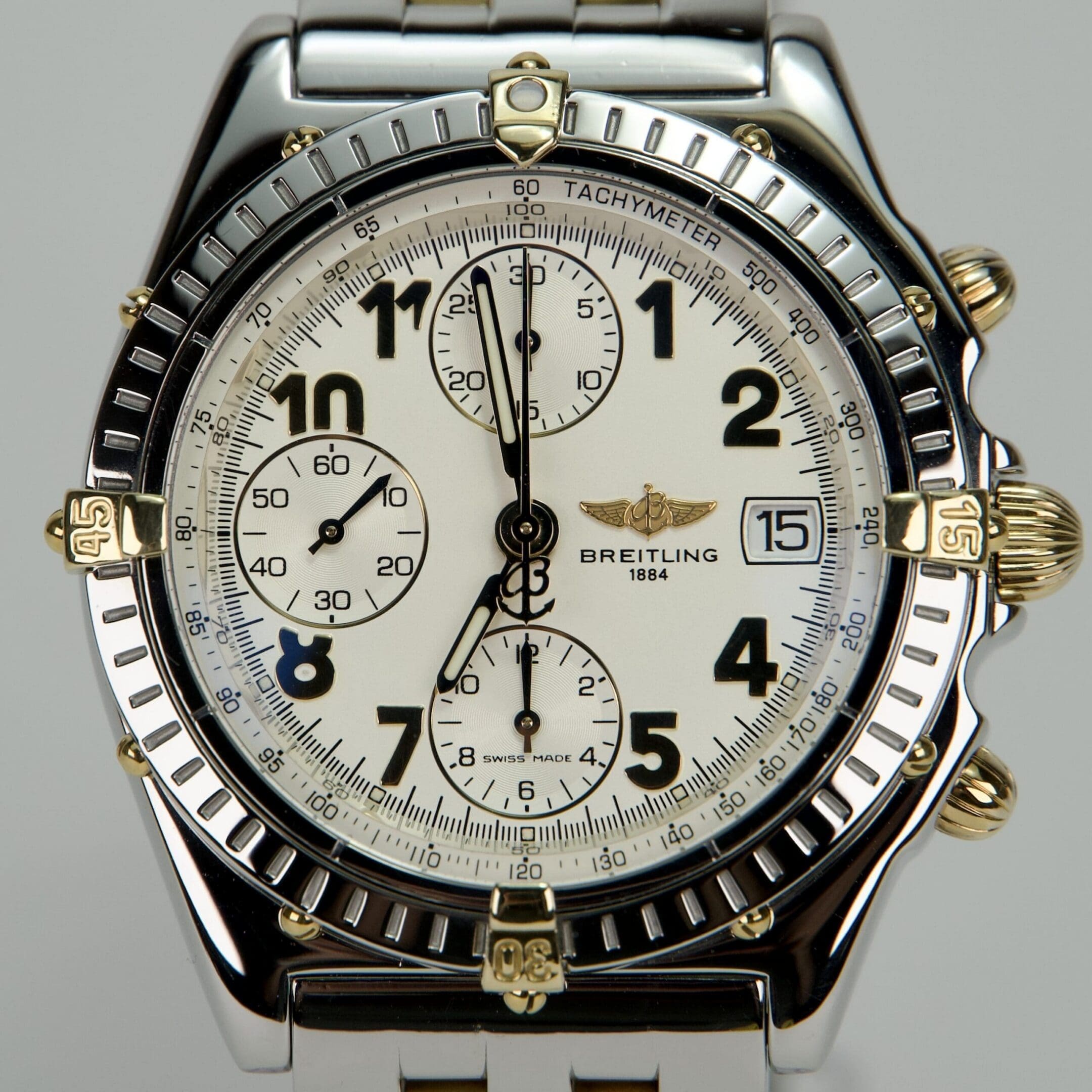 Breitling 40mm Chronomat Two-Tone White Dial B13050.1 - Image 3