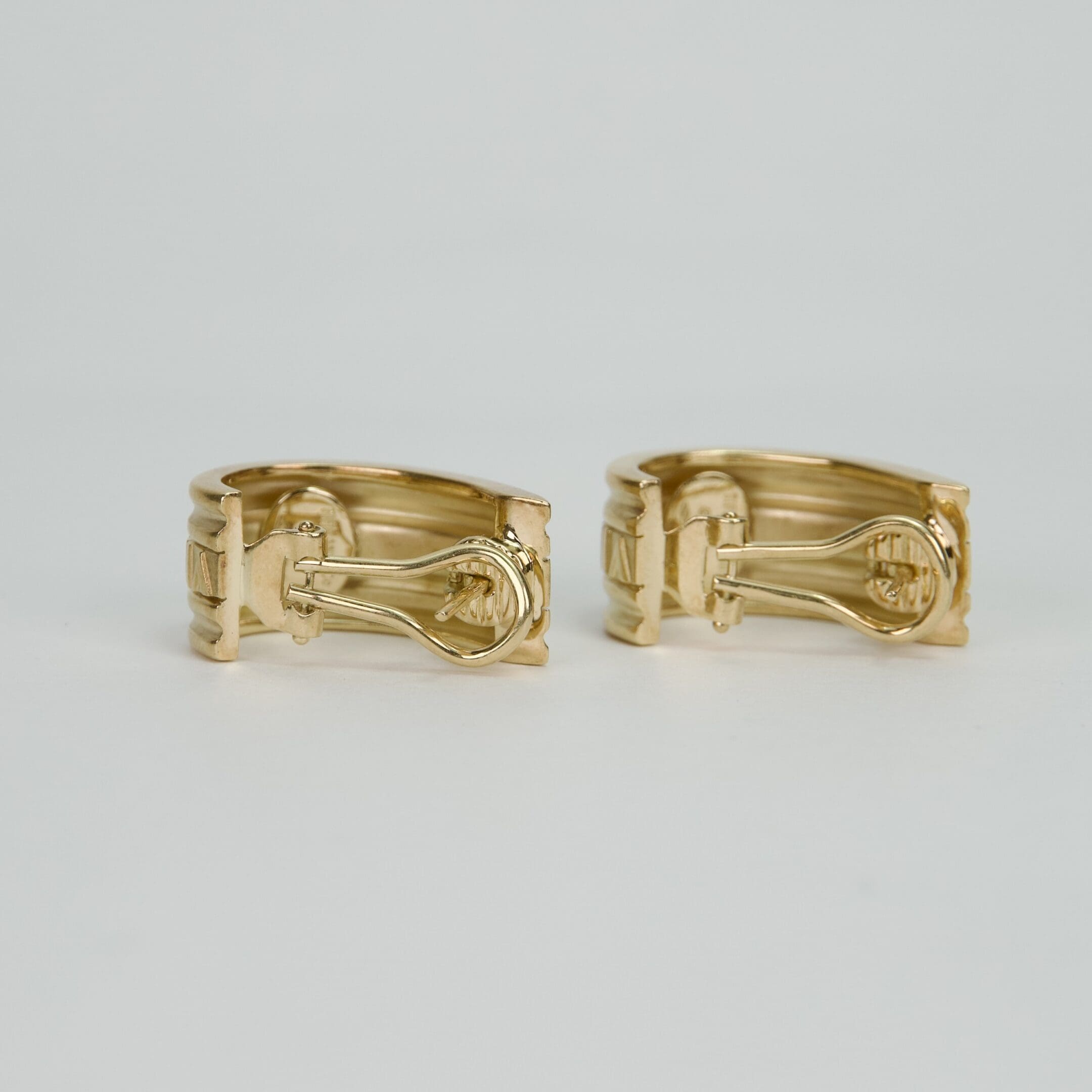 Tiffany & Co. Vintage 18k Yellow Gold Atlas Hoop Earrings - Image 7