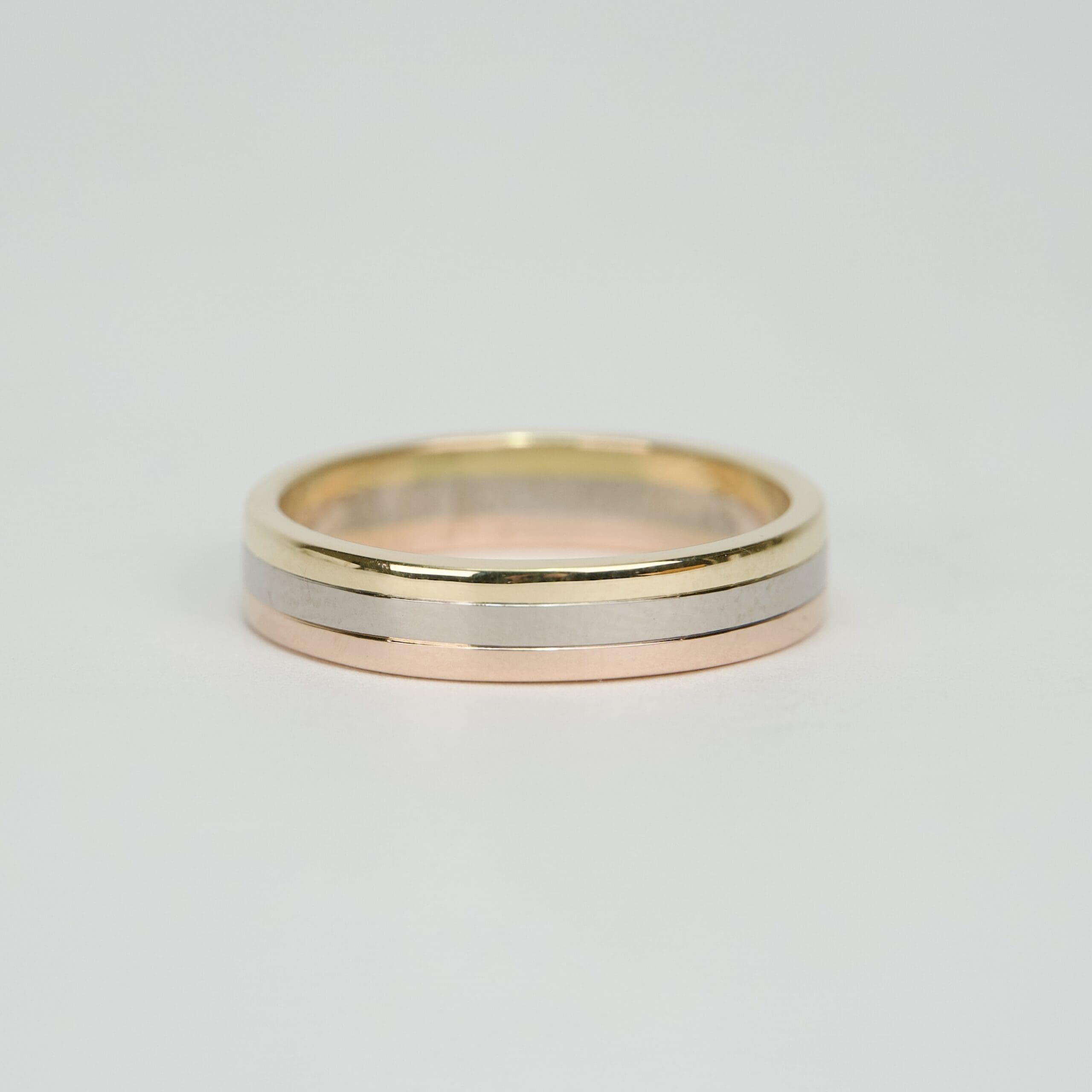 Cartier 18k Tri Gold Vendome Louis Wedding Band 10.25'' - Image 3