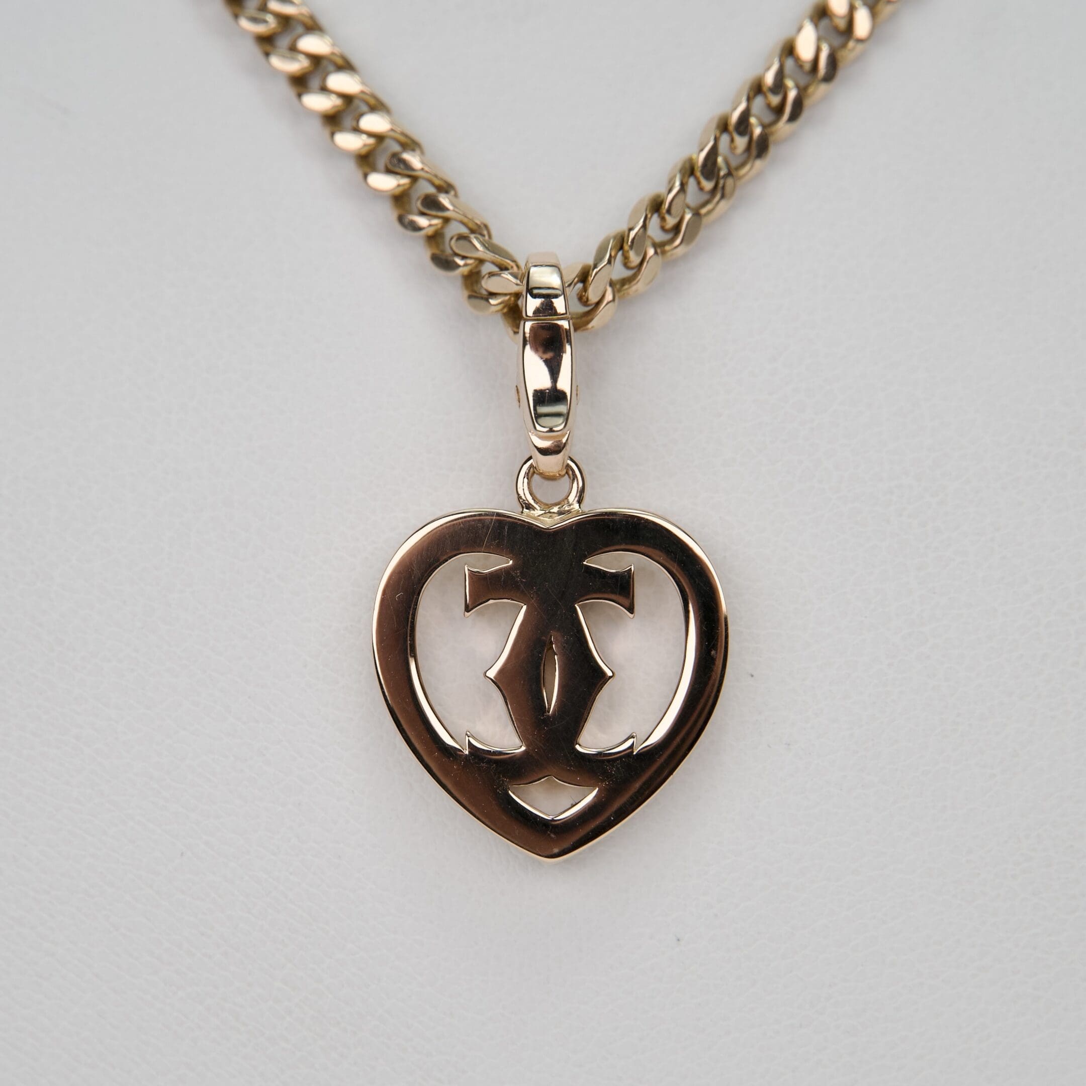 Cartier 18k Rose Gold Cartier 2C Heart Charm Pendant - Image 5