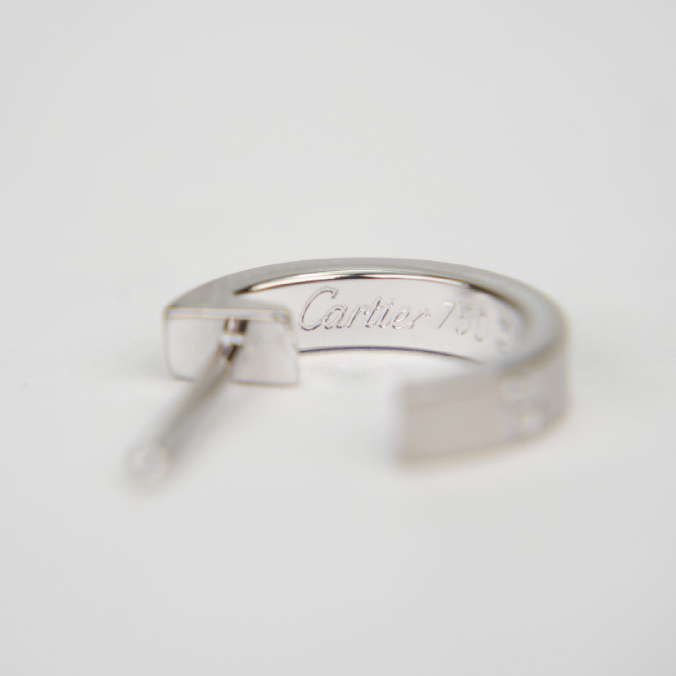 Cartier 18k White Gold Love Hoop Earrings - Small Model - Image 6