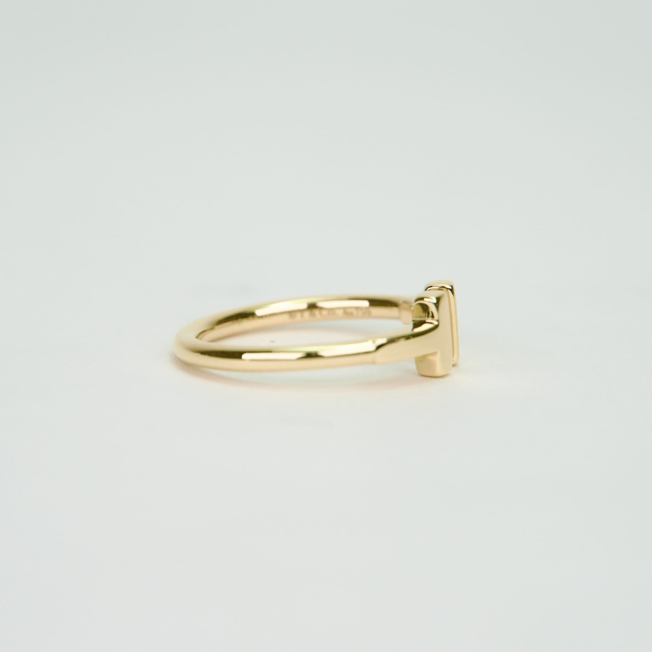 Tiffany & Co. 18k Yellow Gold T Wire Ring Size 4.5 - Image 4