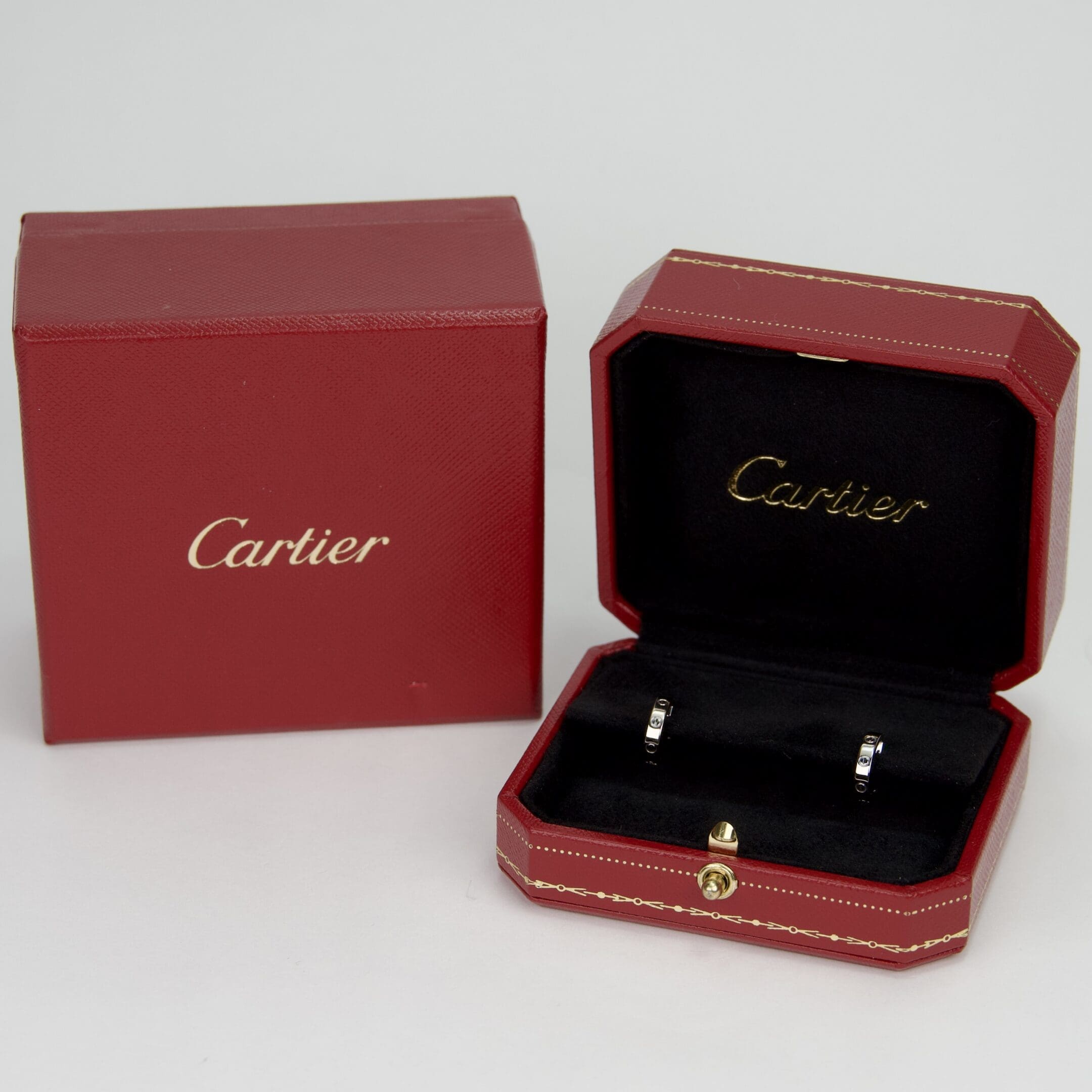 Cartier 18k White Gold Love Hoop Earrings - Small Model