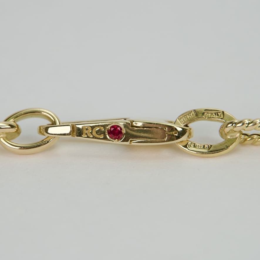 Roberto Coin 18K Yellow Gold 5mm Alternating Paperclip Necklace 17'' - Image 5