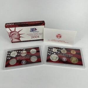 2001 U.S. Mint Silver Proof Coin Set.