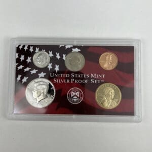 United States Mint Silver Proof Set coins.