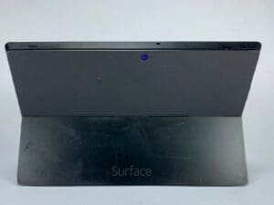 Back view of a Microsoft Surface tablet.