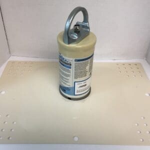 Cylinder attached to perforated flat panel.