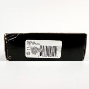 Black ink box with barcode label.