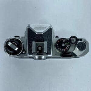 Top view of vintage film camera.
