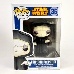 Funko Pop Emperor Palpatine in box.