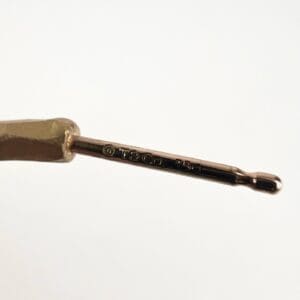 Close-up of a drill bit tip.