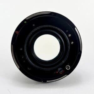 Camera lens viewed from the rear side.