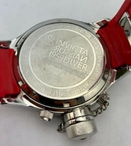 Back of Invicta Russian Diver watch.