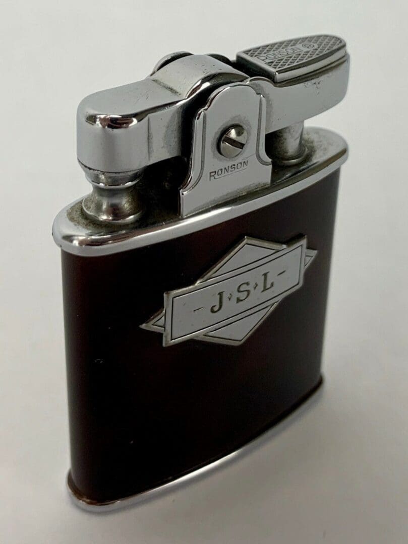 Vintage Ronson lighter with initials J.S.L.