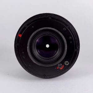 Camera lens viewed from the front.