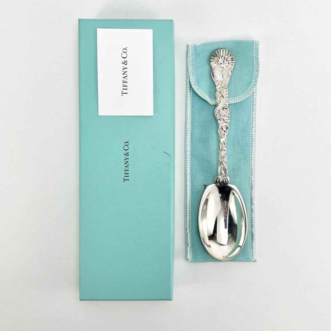 Tiffany & Co. silver spoon with box.