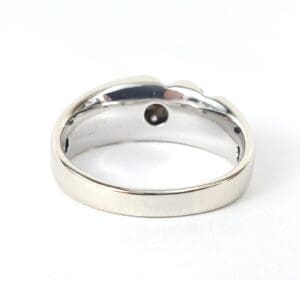 Silver ring with smooth, polished surface.
