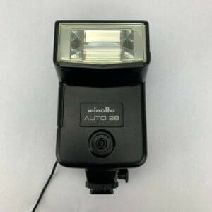 Minolta Auto 28 camera flash unit.