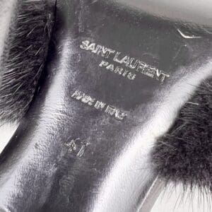 Saint Laurent shoe label, made in Italy.