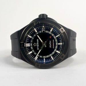 Black Eterna KonTiki watch with date display.
