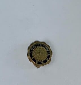 Plymouth Cordage Co. vintage pin badge.