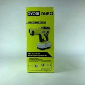 Ryobi electrostatic sprayer kit packaging box.