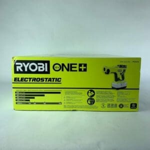 Ryobi electrostatic sprayer packaging box.