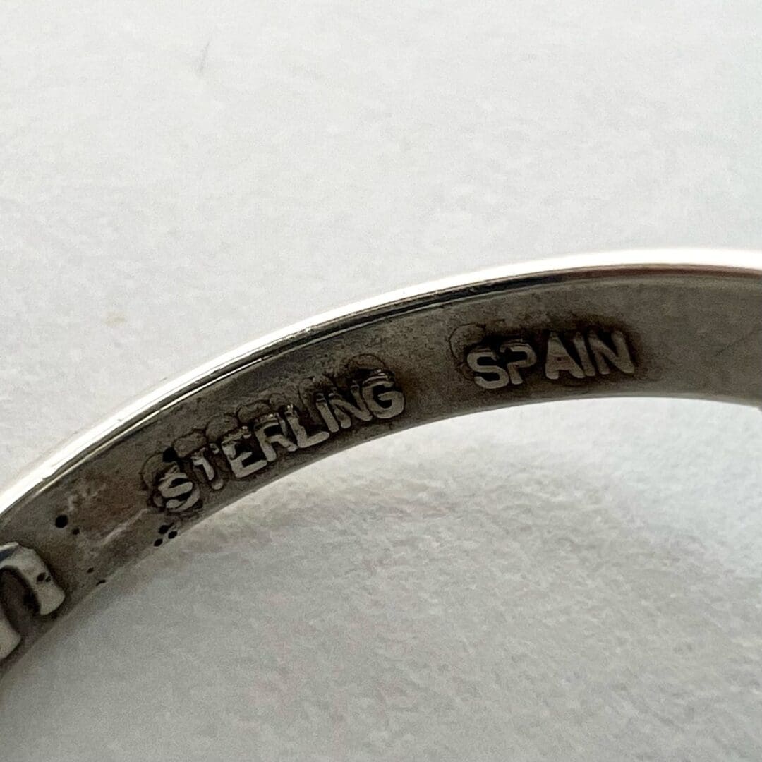 Sterling silver ring marked "Spain.
