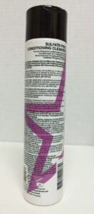 Sulfate-free conditioning cleanser bottle, back label.