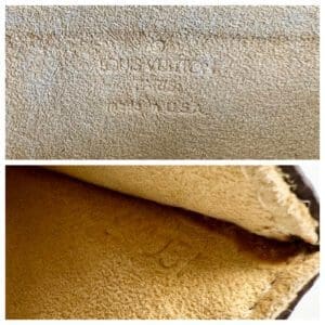 Leather interior with embossed text details.