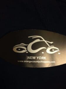 Logo sticker for Orange County Choppers.