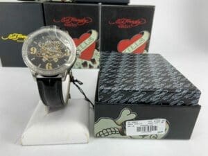 Ed Hardy watch with original packaging box.