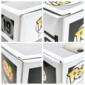 Collage of Funko Pop Star Wars boxes.
