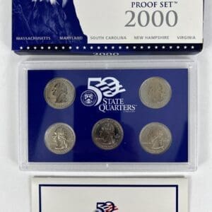 2000 State Quarters Proof Set coins.