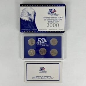 2000 U.S. Mint state quarters proof set.