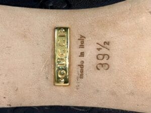 Gucci shoe sole, size 39.5, made in Italy.