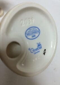 Goebel figurine base with Millennium stamp.