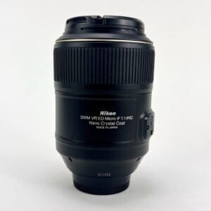 Nikon camera lens with detailed specifications.