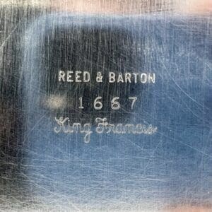 Reed & Barton King Francis engraving.